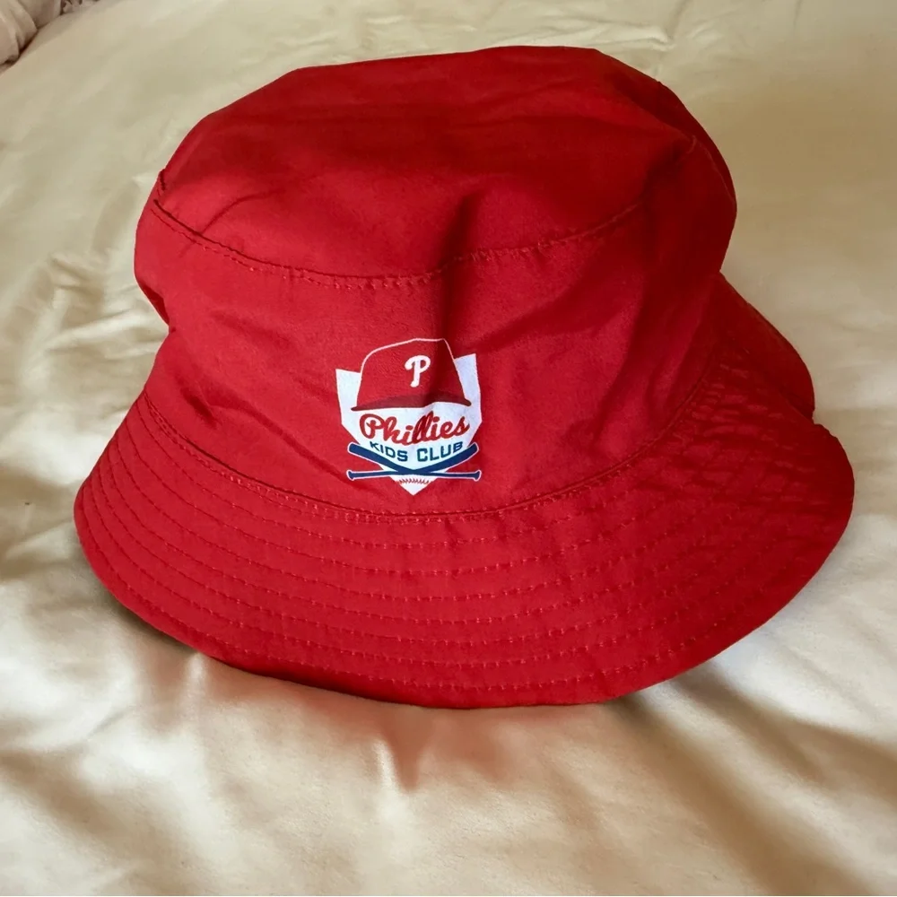 White Philadelphia Phillies design Bucket Hat